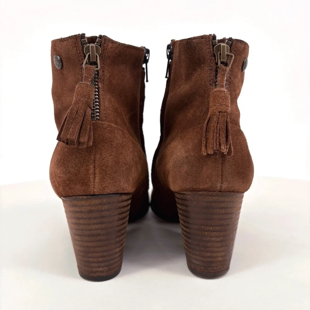 PAUL GREEN Jada Brown Suede Ankle Boots 8